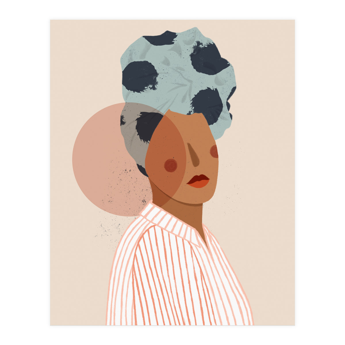 Lady with stripes (Print Only)