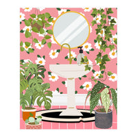 Sink in Boho Jungle Bathroom (Print Only)