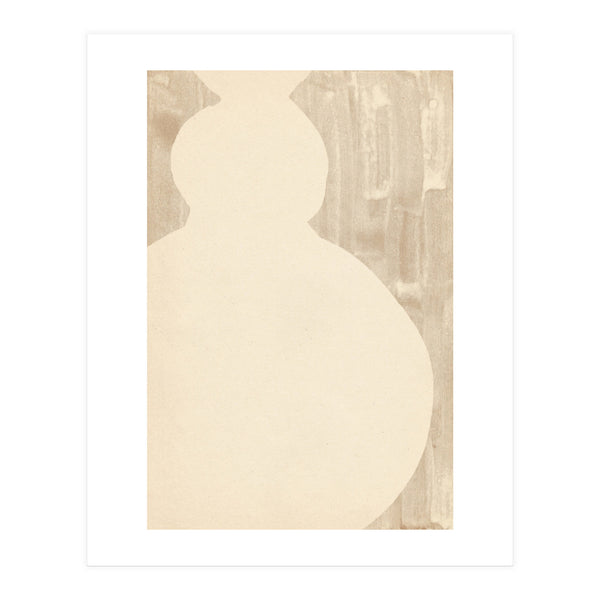 Cream tone vase silhouette (Print Only)