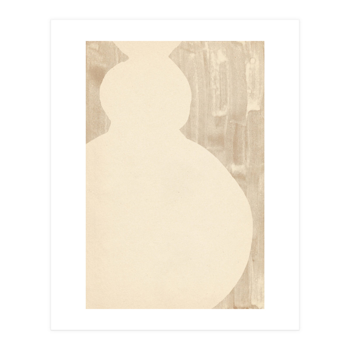 Cream tone vase silhouette (Print Only)