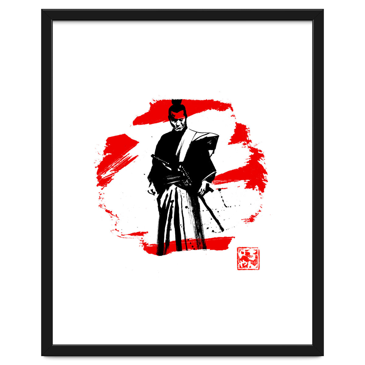 samurai in red and white