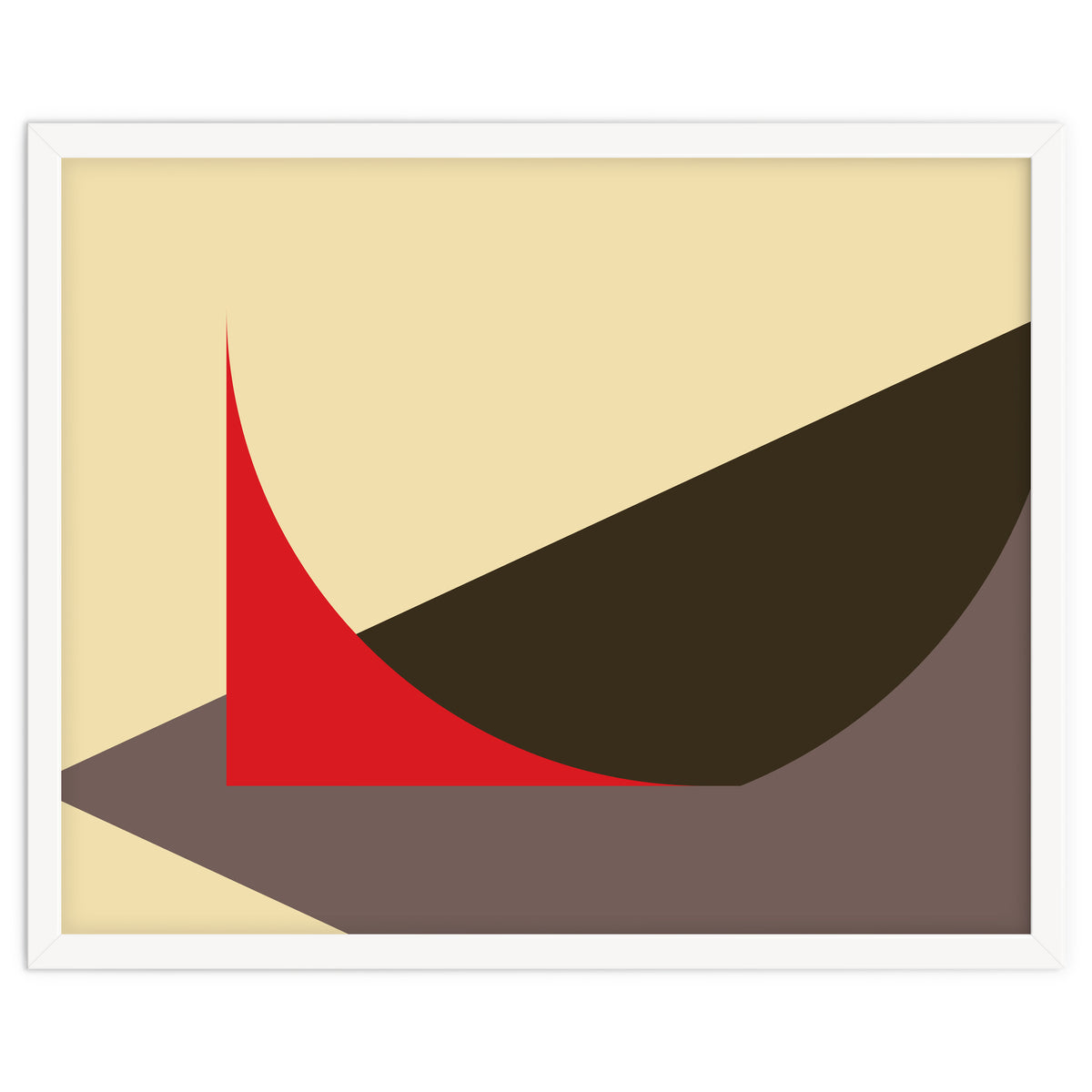 Geometric Shapes No. 6 - brown, beige & red