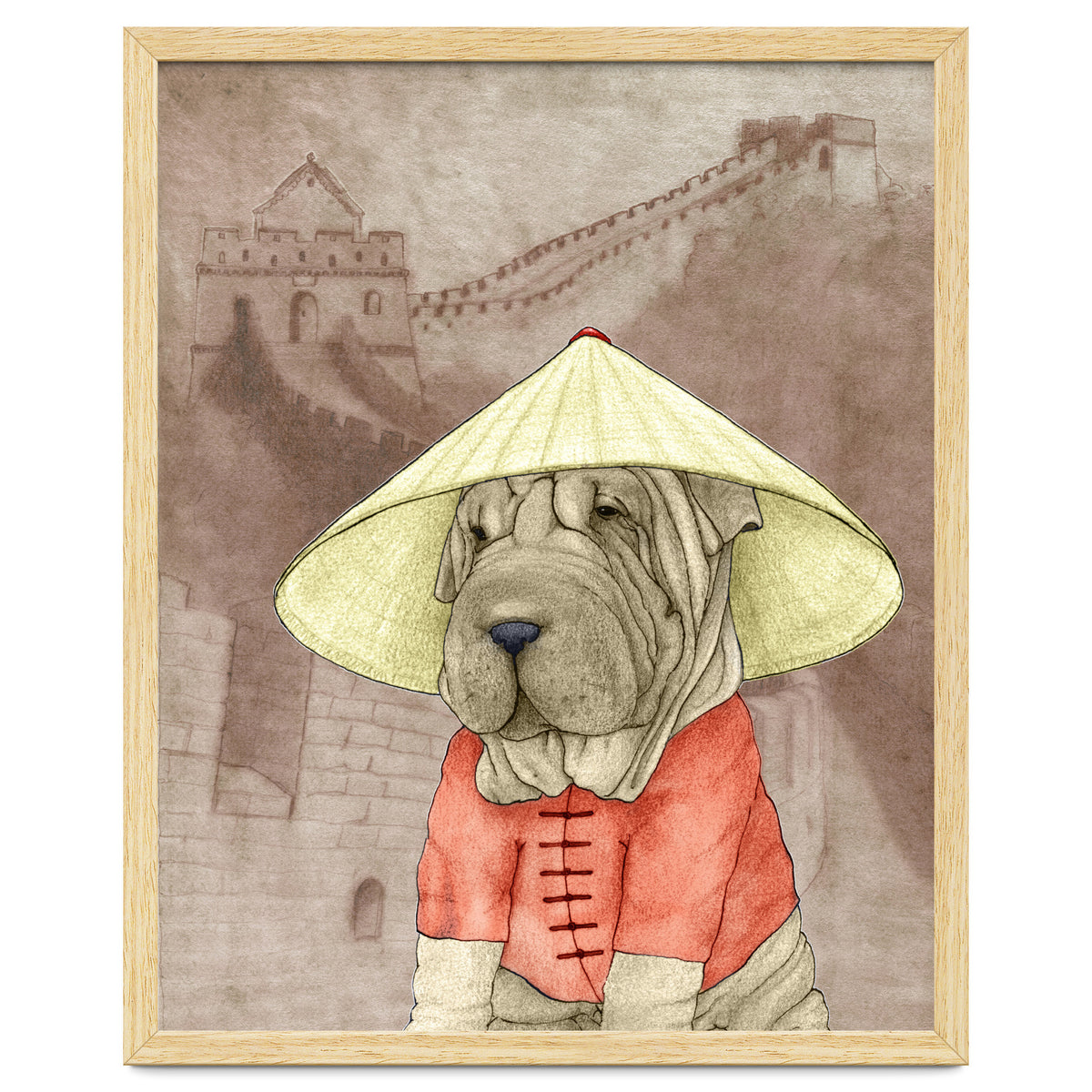 Sharpei With The Great Wall