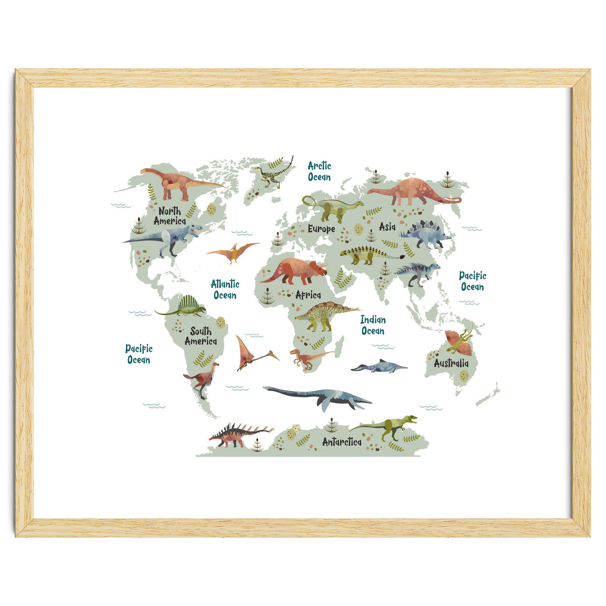 Dinosaur World Map