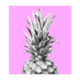 Black and White Pineapple Pink Background (Print Only) thumbnail