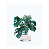 Swiss Cheese Monstera Plant Gold and Green (Print Only) thumbnail