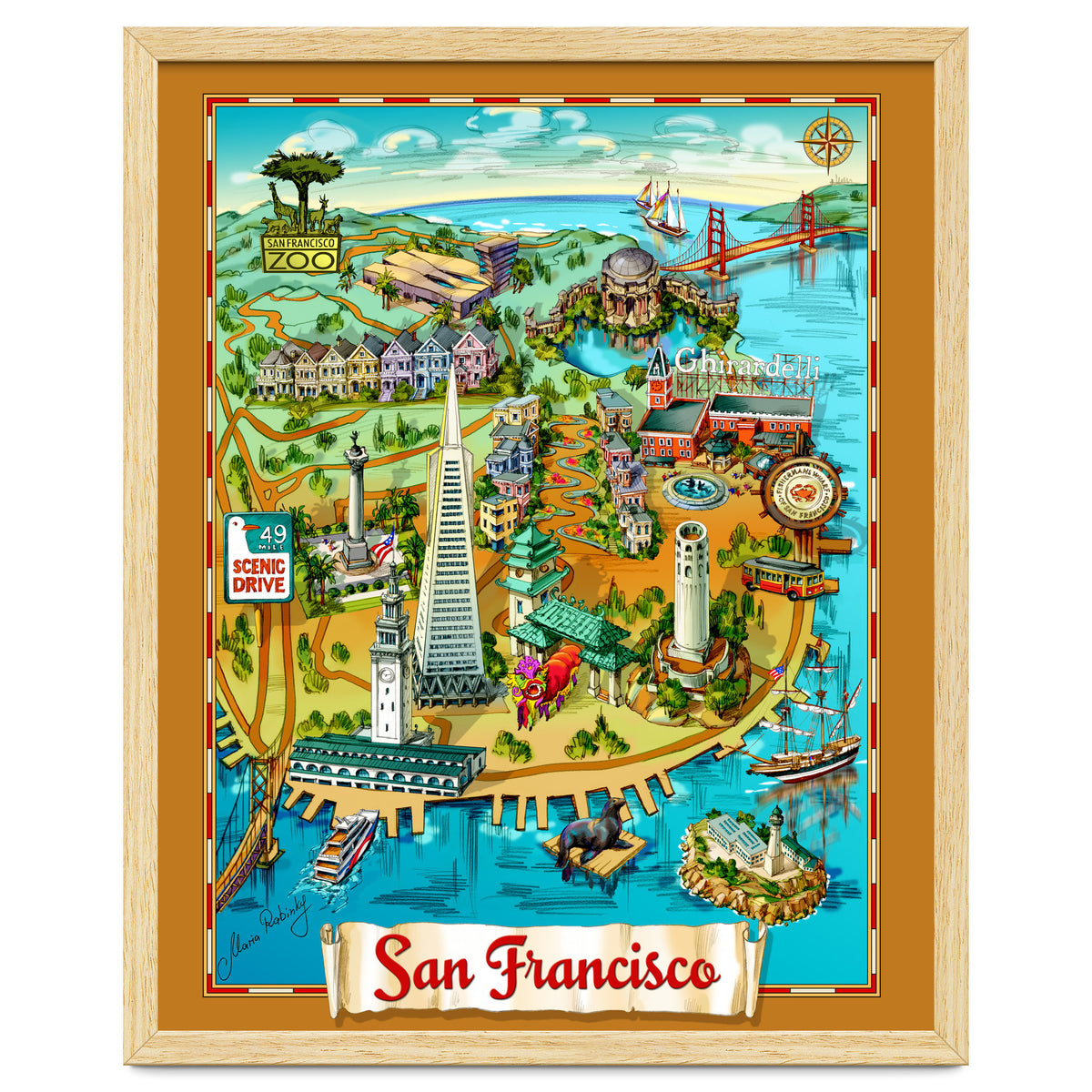San Francisco Map Illustration
