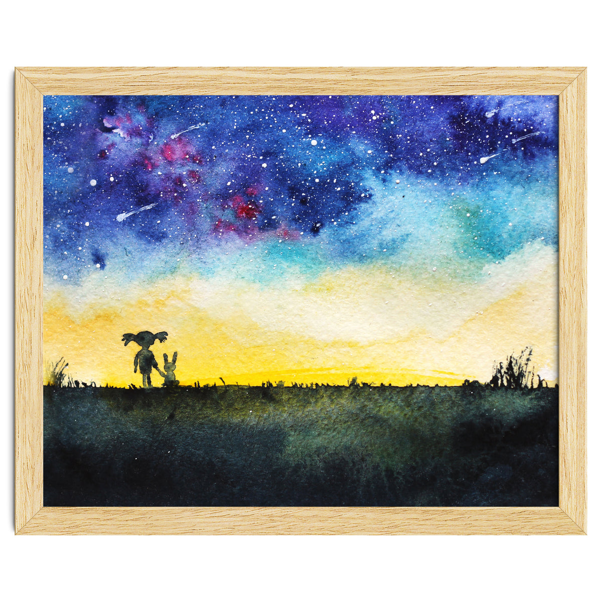 Baby girl's wishes || watercolor for nursery, kids room