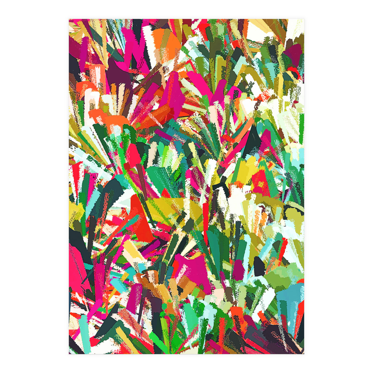 Sparks of Emotions, Abstract Eclectic Colorful Expression Painting, Pop of Color Modern Bohemian Illustration (Print Only)