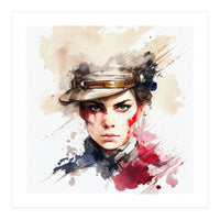 Watercolor Napoleonic Soldier Woman #2 (Print Only)