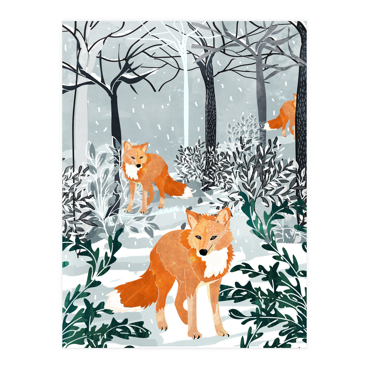Fox Snow Walk (Print Only)