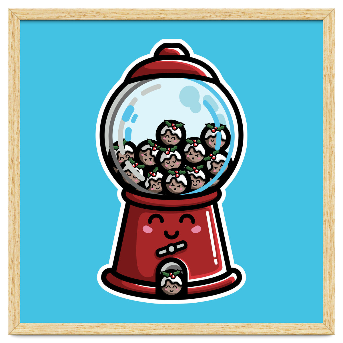 Kawaii Cute Christmas Pudding Gumball Machine