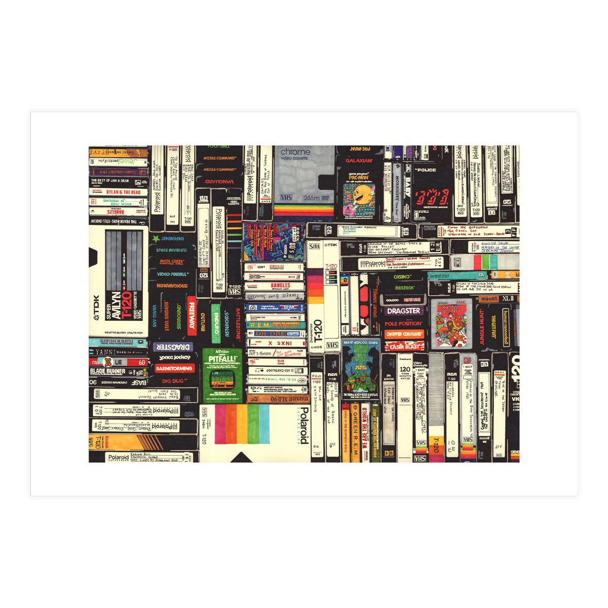 Cassettes, VHS & Atari (Print Only)
