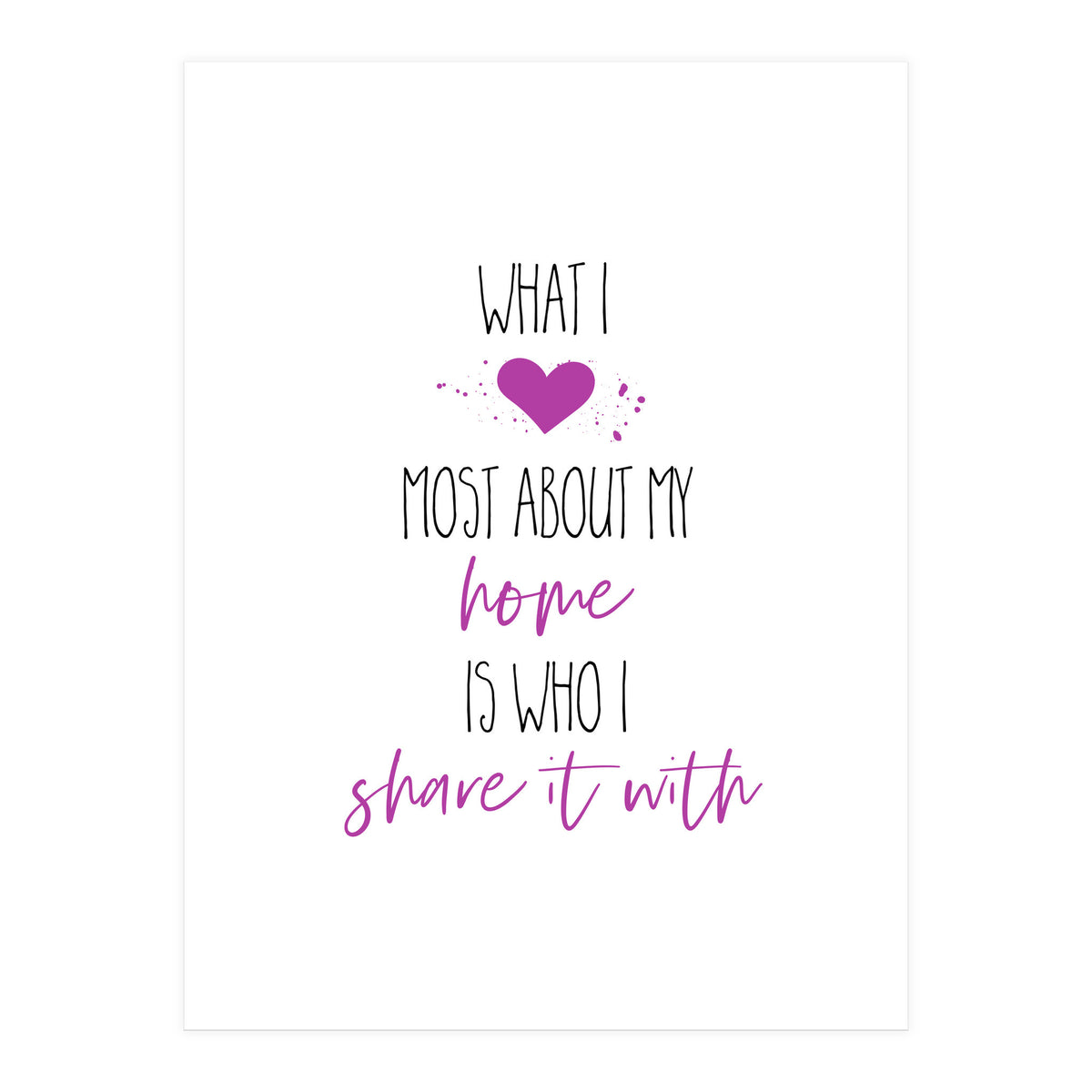 What I love most about my home (Print Only)