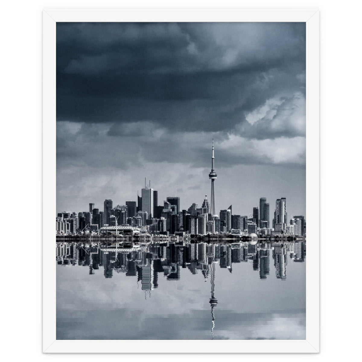 Toronto Skyline From Colonel Samuel Smith Park Reflection No 1
