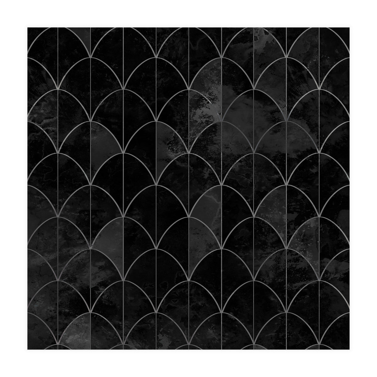 Mermaid scales. Black and white (Print Only)