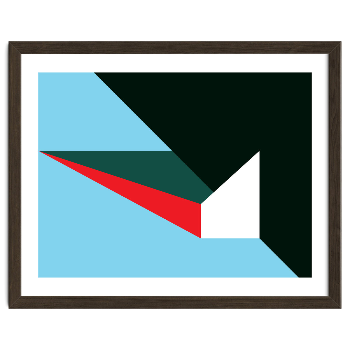 Geometric Shapes No. 45 - red, blue, green & black