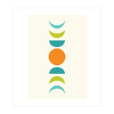 Abstract Moons Teal and Orange  (Print Only) thumbnail