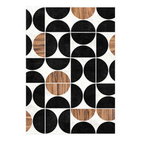 Mid-Century Modern Pattern No.1 - Concrete and Wood (Print Only)