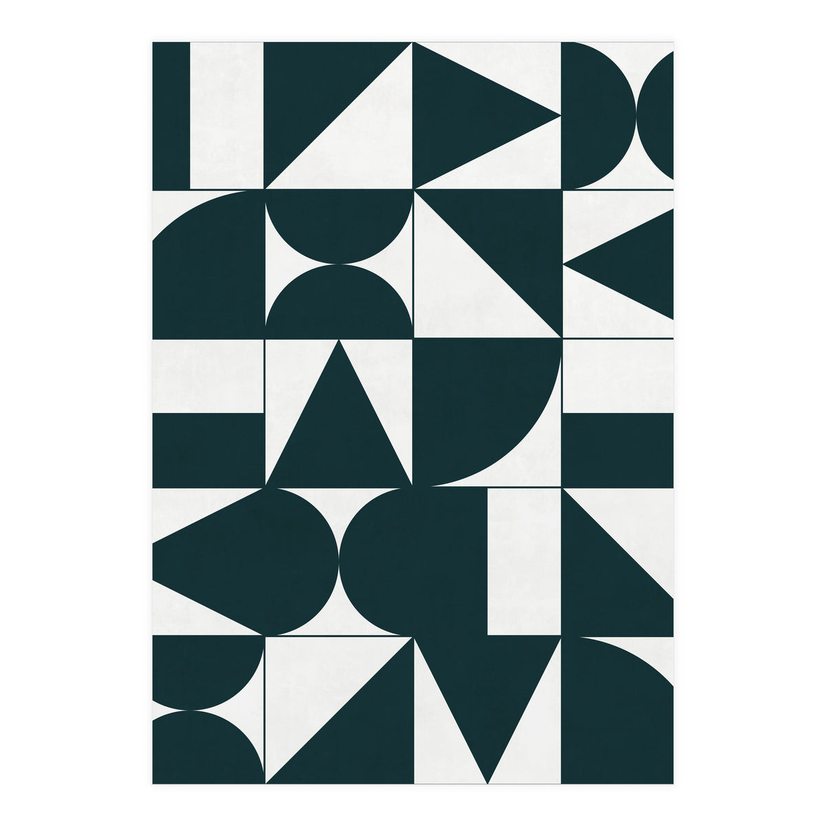 My Favorite Geometric Patterns No.17 - Green Tinted Navy Blue (Print Only)