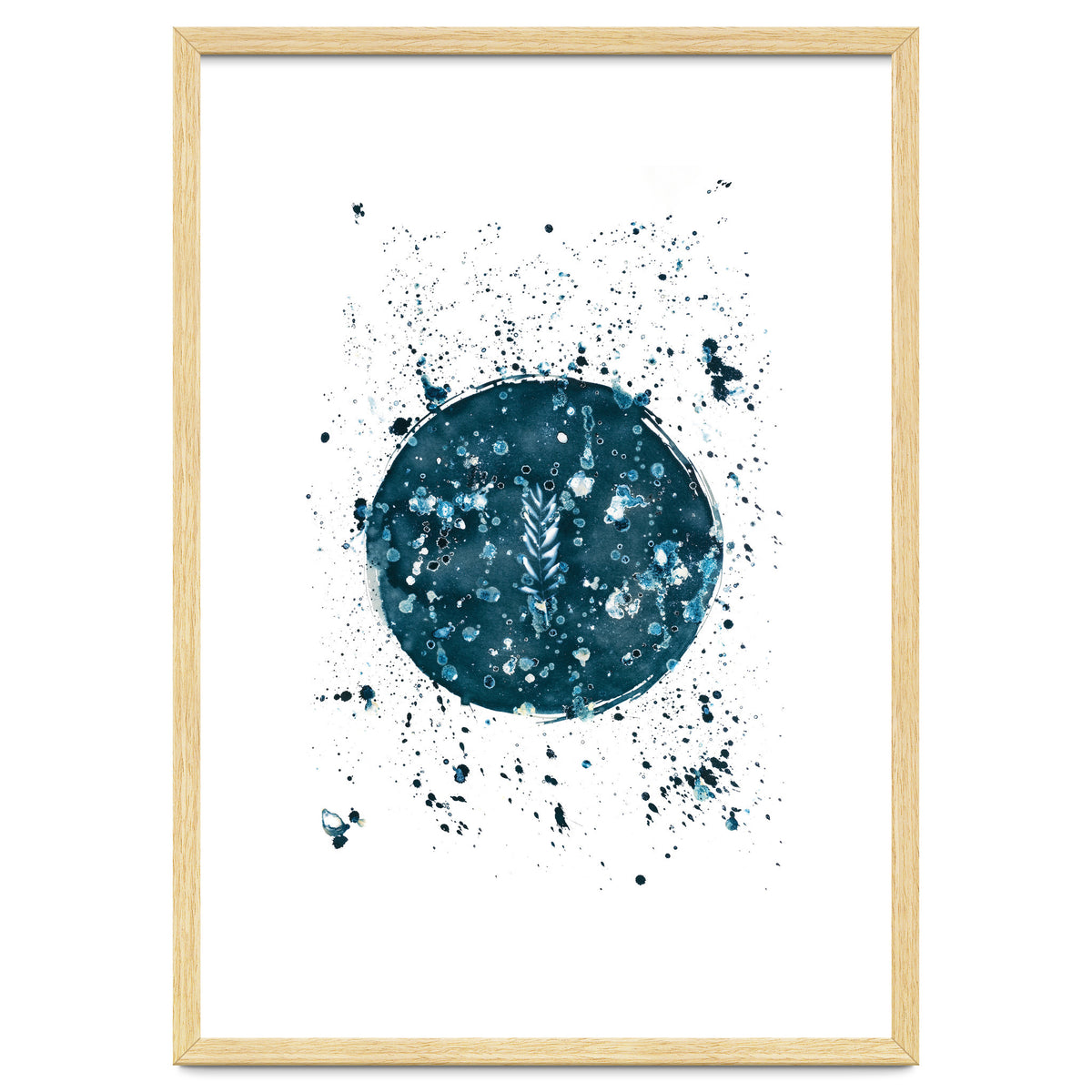 Indigo Blue Botanical Leaves No. 8