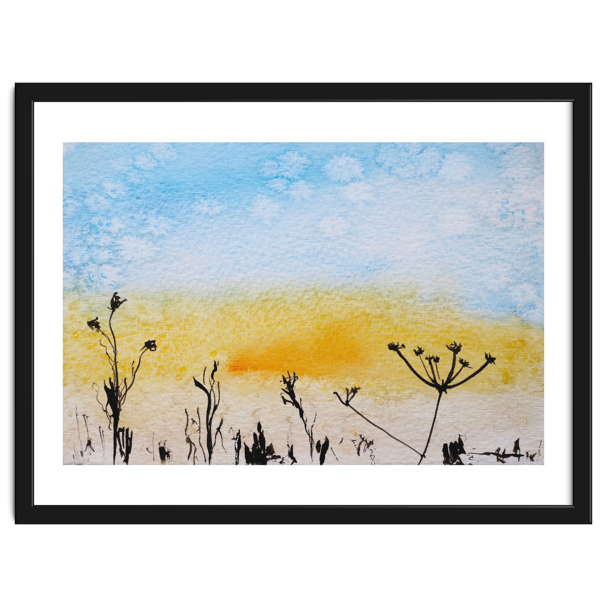 Winter sunrise || watercolor