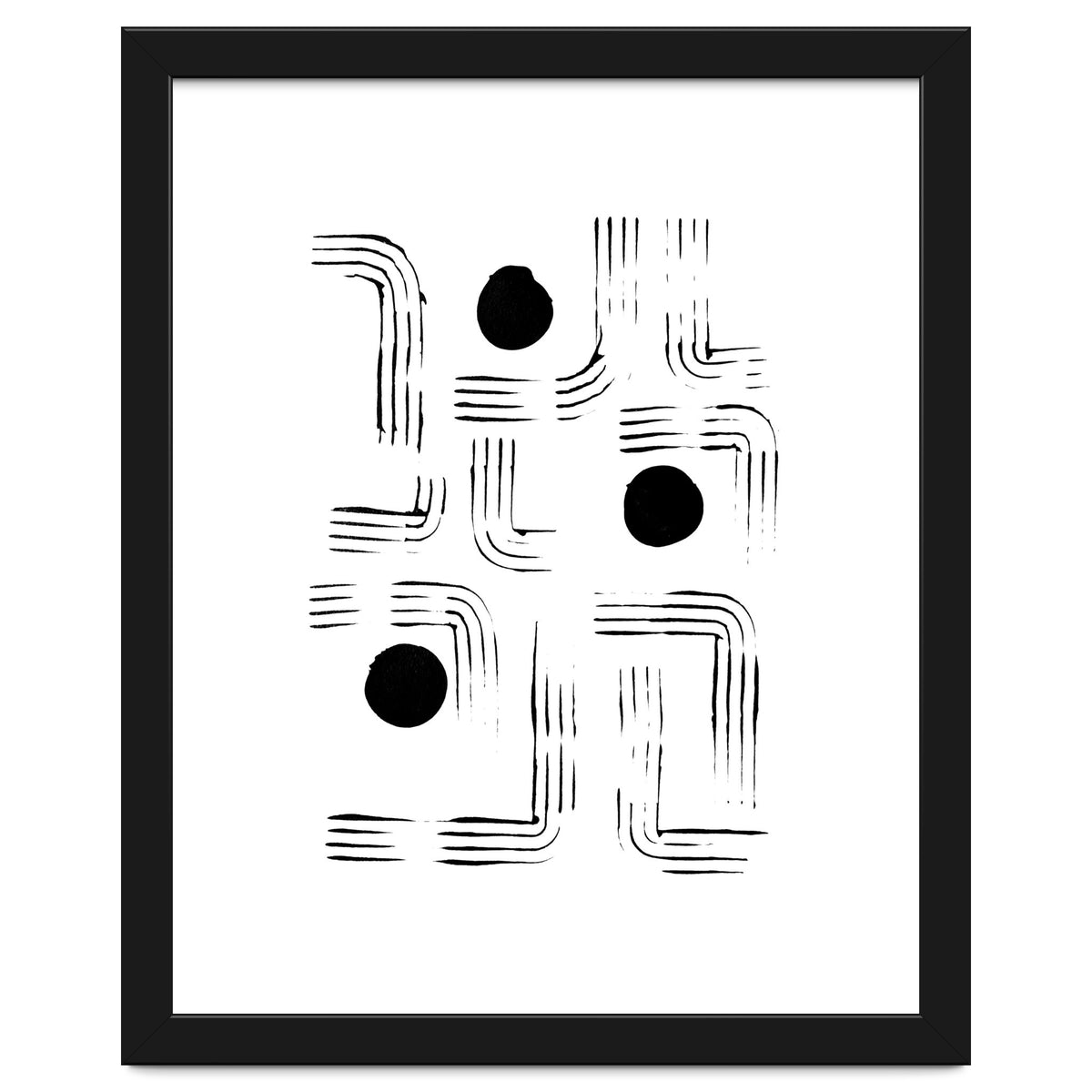 Mid-Century Modern Monochrome Print #1