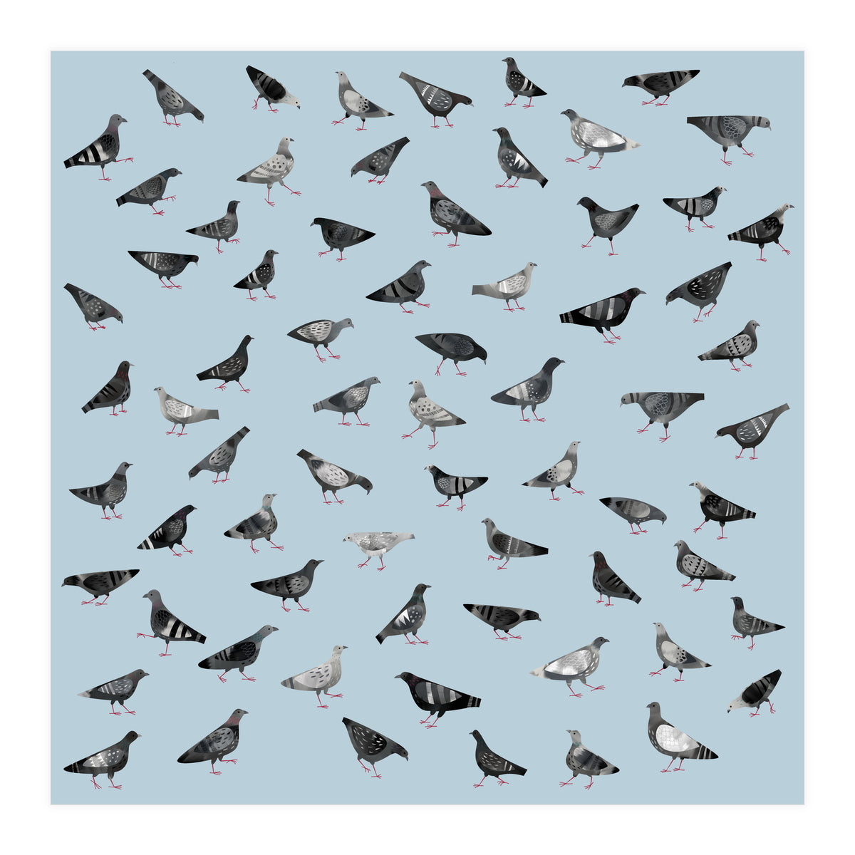 Pigeons Doing Pigeon Things (Print Only)