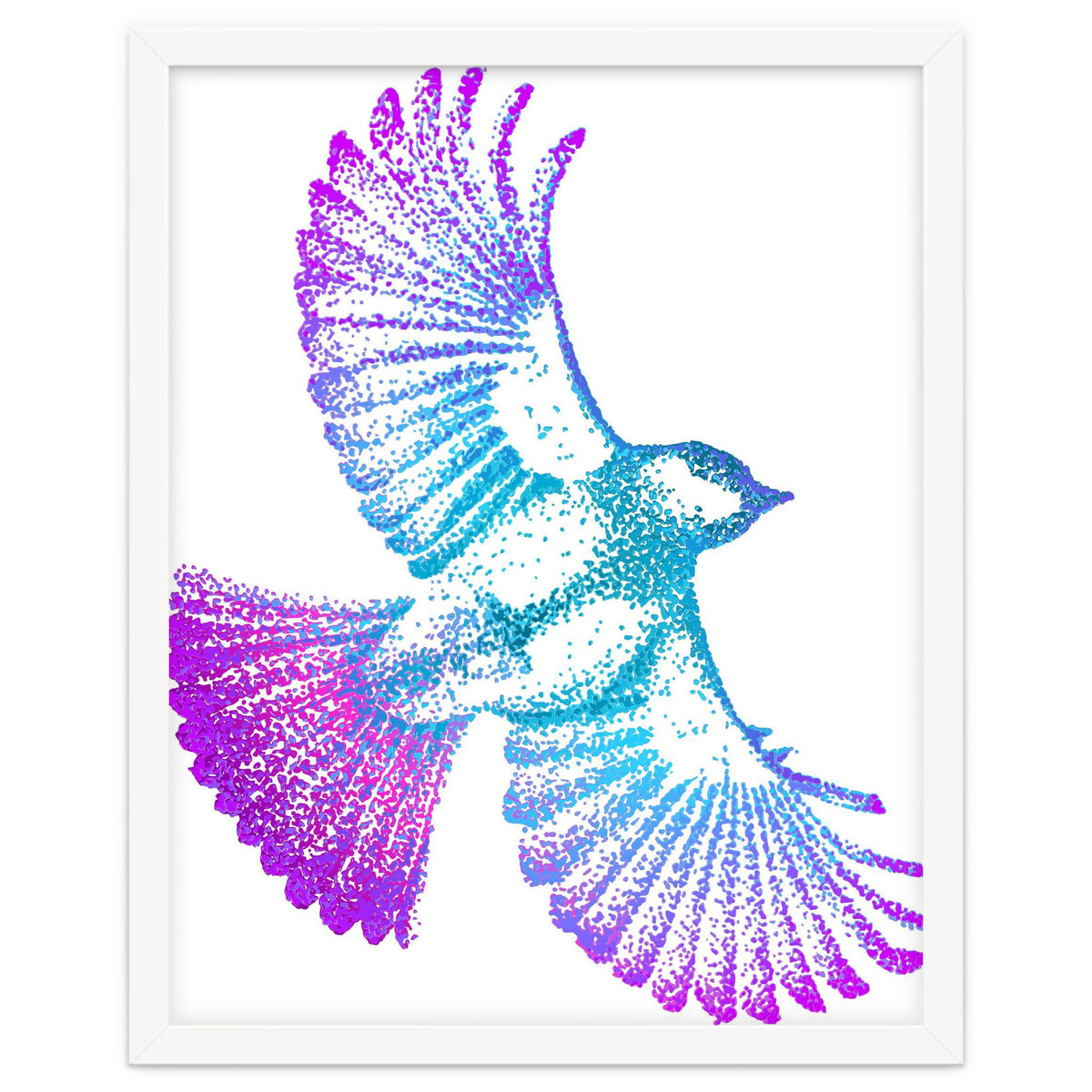 Flying Bird in Electric Blue