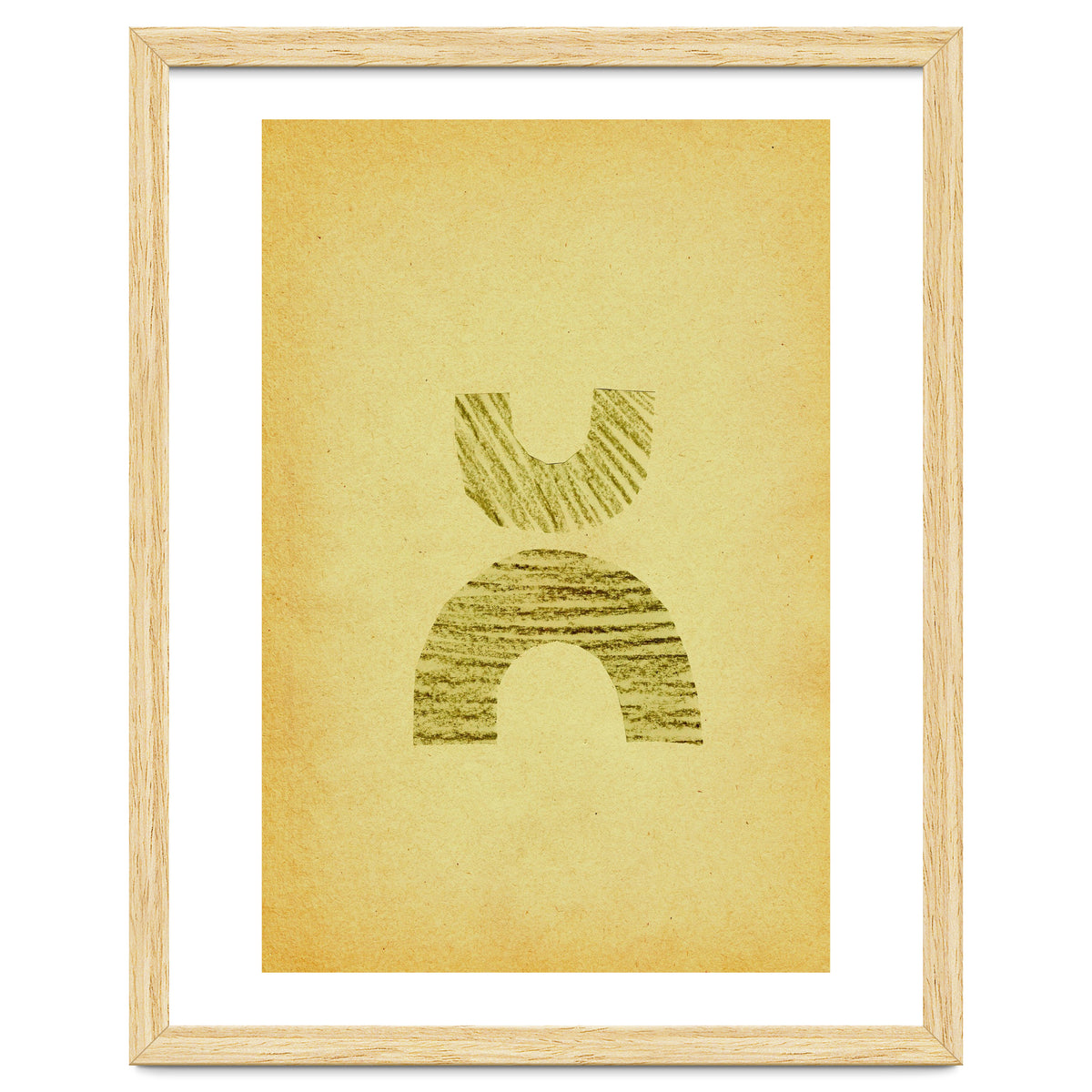 Abstract shapes and retro paper