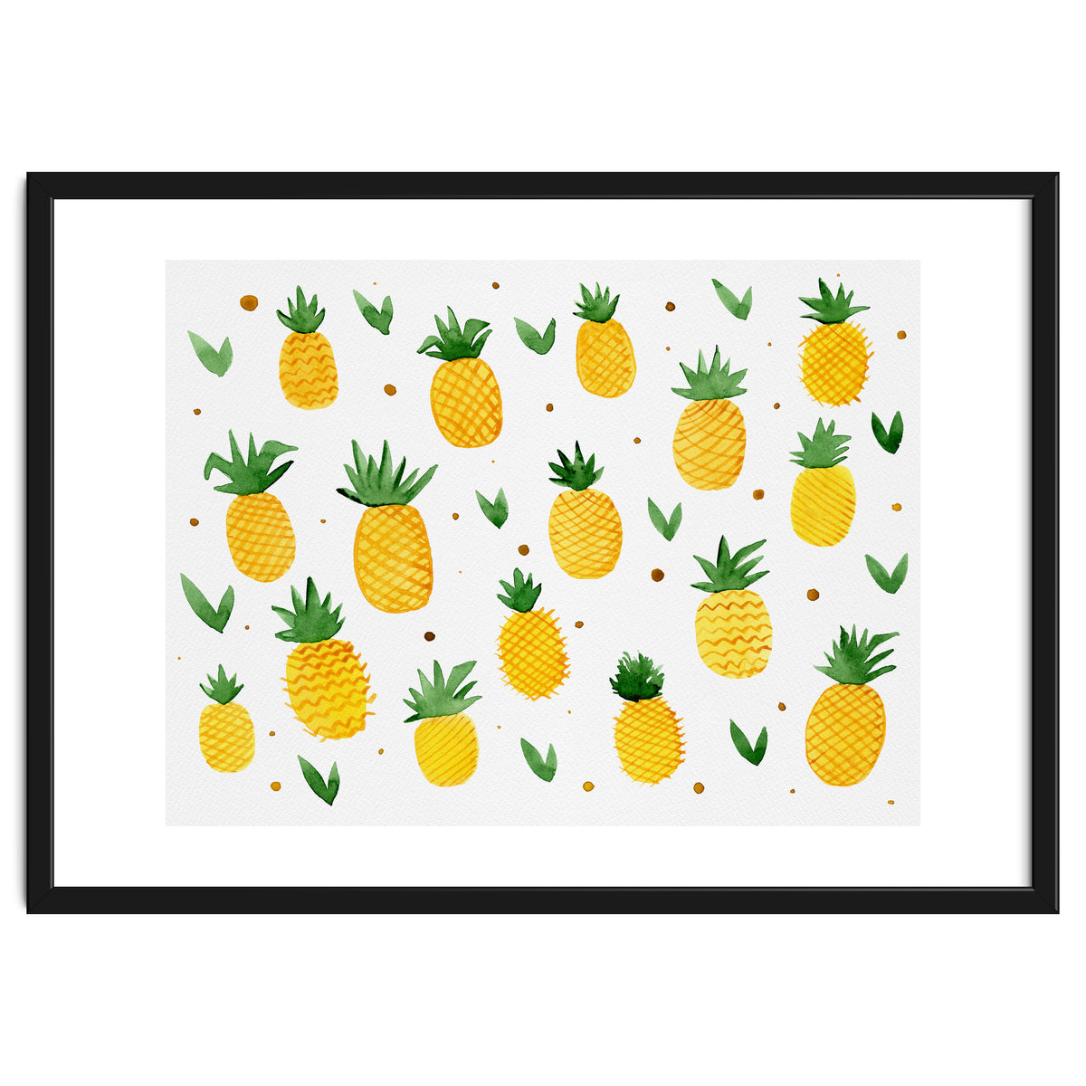 Watercolor pineapples