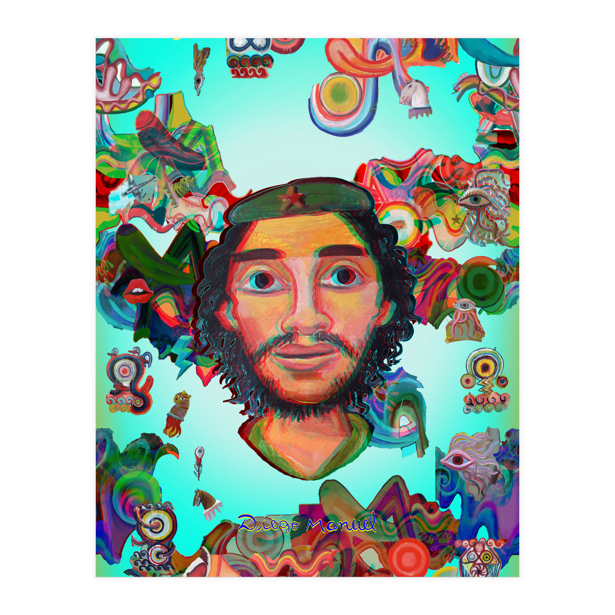 El Che Y Graffiti (Print Only)