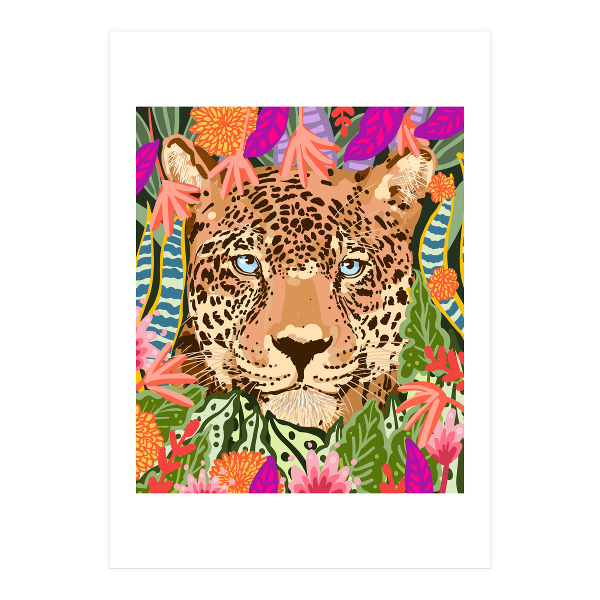 Peek A Boo Leopard (Print Only)