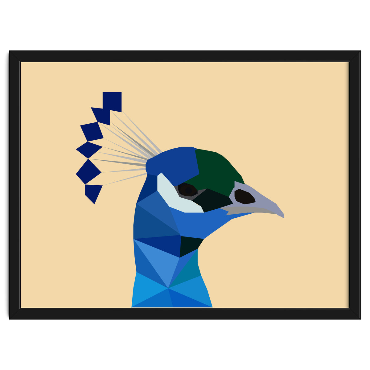 Peacock Low Poly Art