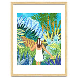 Lost in the Jungle of Feelings | Forest Tropical Botanical Nature Plants Illustration thumbnail