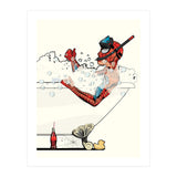 Spiderman in the Bath, funny Bathroom Humour (Print Only) thumbnail