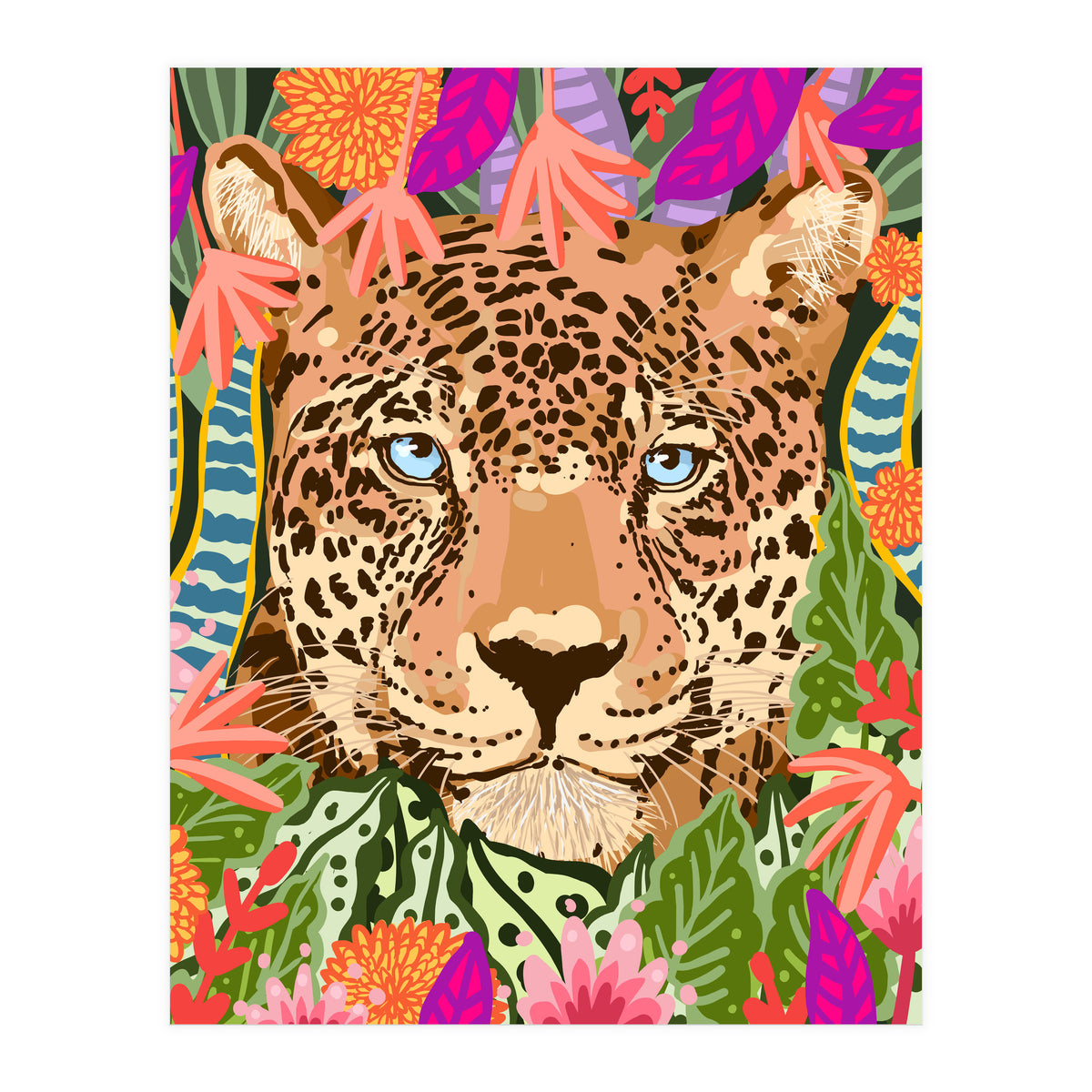 Peek A Boo Leopard (Print Only)