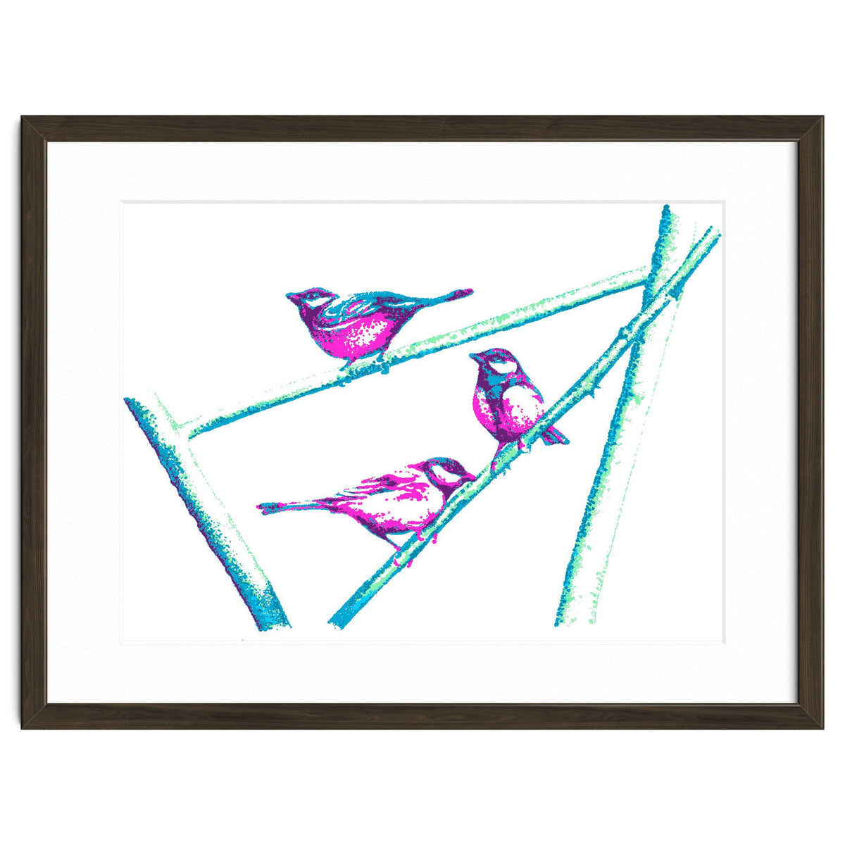 Garden Birds On A Branch