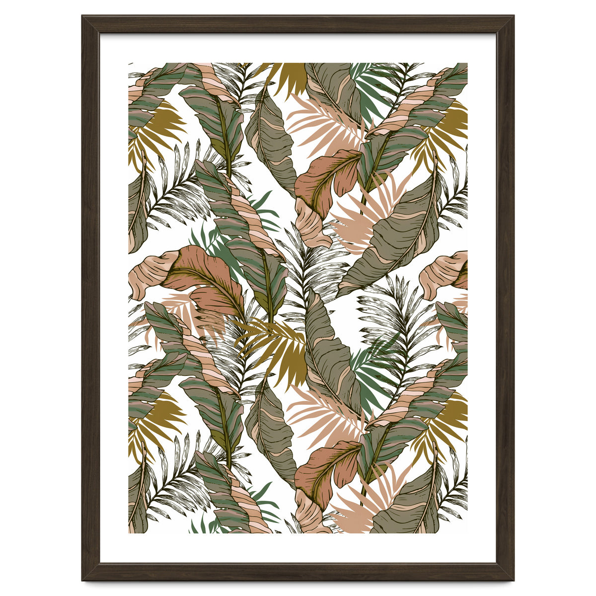 Drawing of wild tropical jungle I