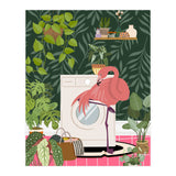 Flamingo in Jungle Laundry Room (Print Only) thumbnail