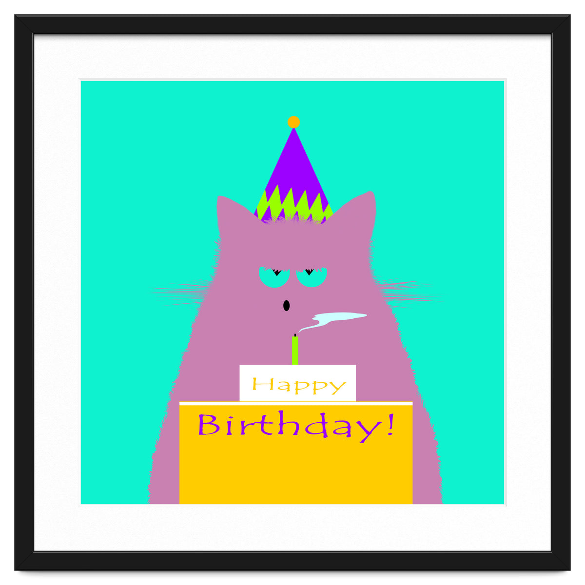 Birthday Lilac Cat