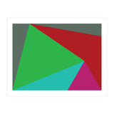 Geometric Shapes No. 19 -  green, magenta & blue (Print Only) thumbnail
