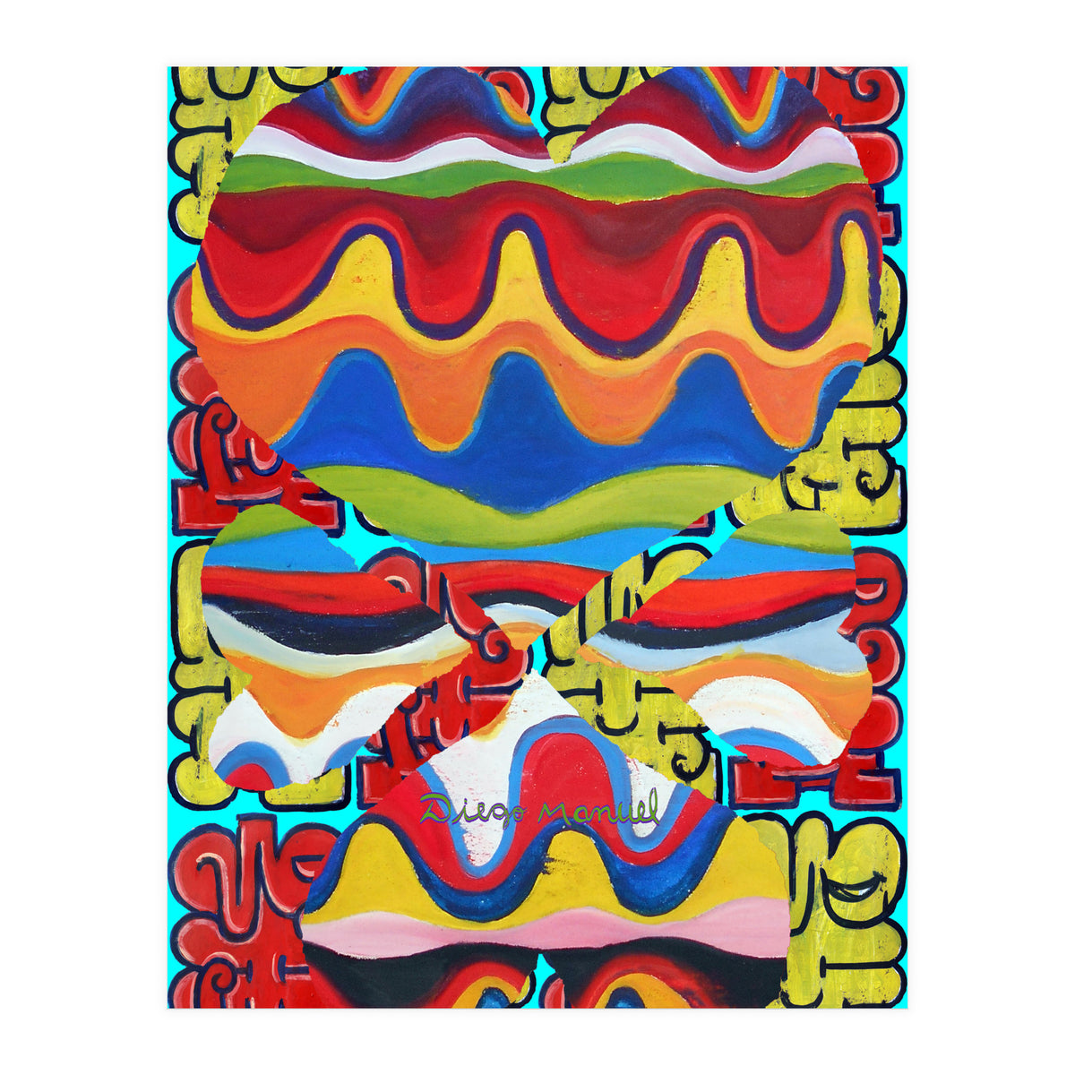 4 Corazones Tapiz 6 (Print Only)