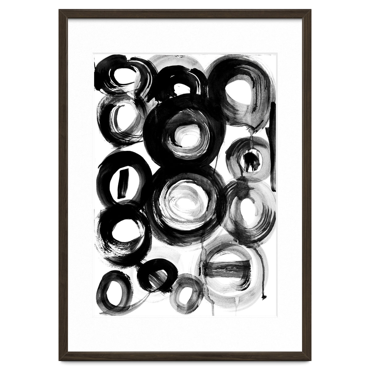 Black and White Ink Circles