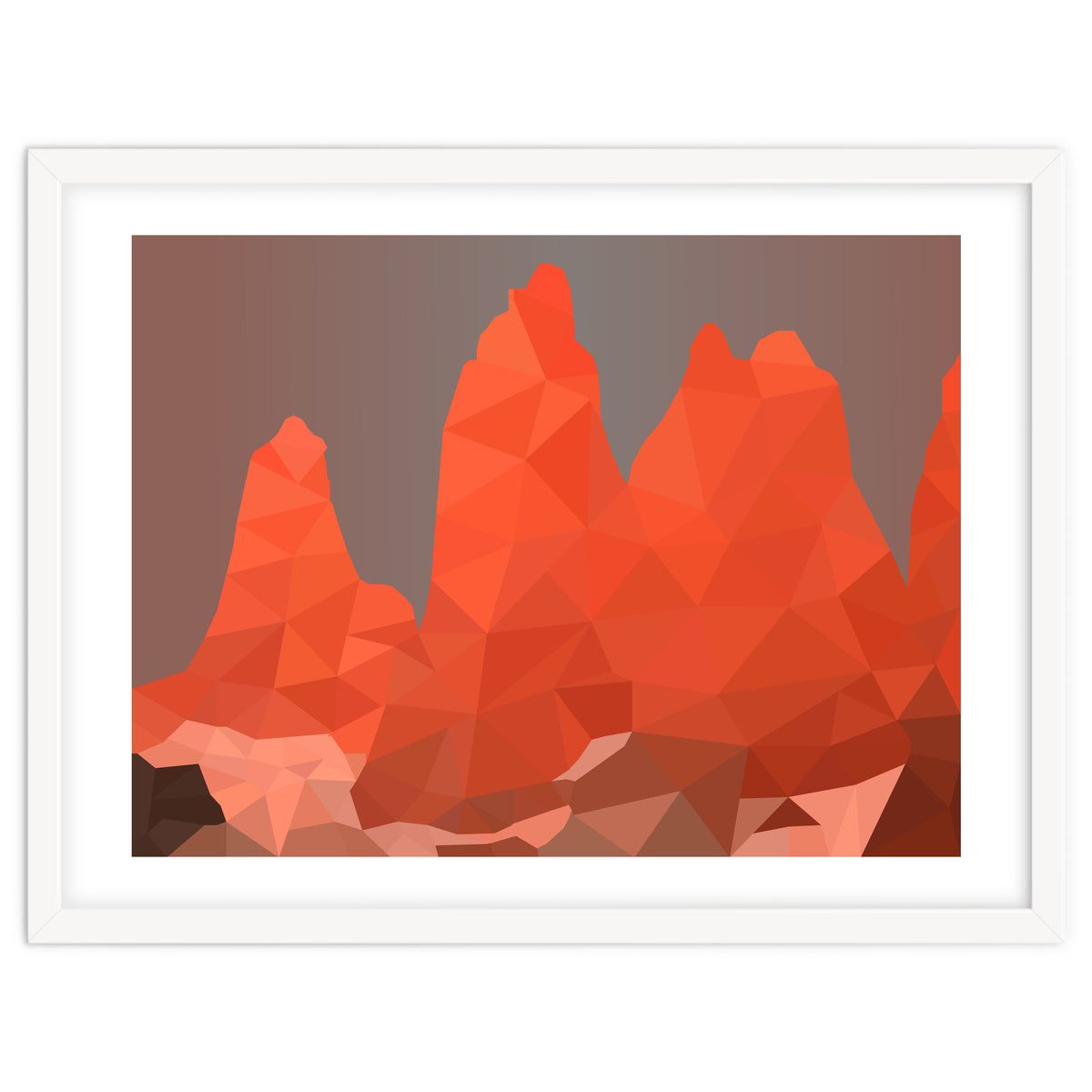 Torres Del Paine National Park Low Poly Art