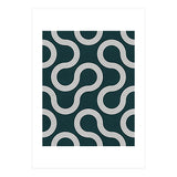 My Favorite Geometric Patterns No.35 - Green Tinted Navy Blue (Print Only) thumbnail