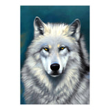 The Wolf, Animal Portrait Painting, Wildlife Forest Jungle Dog, Mystery Eclectic Rustic (Print Only) thumbnail
