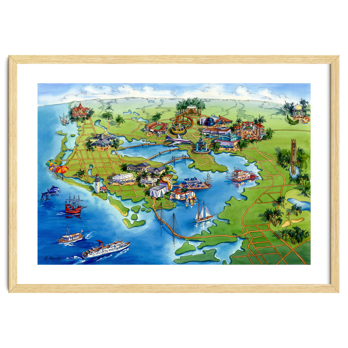 Tampa Bay Illustrated Map