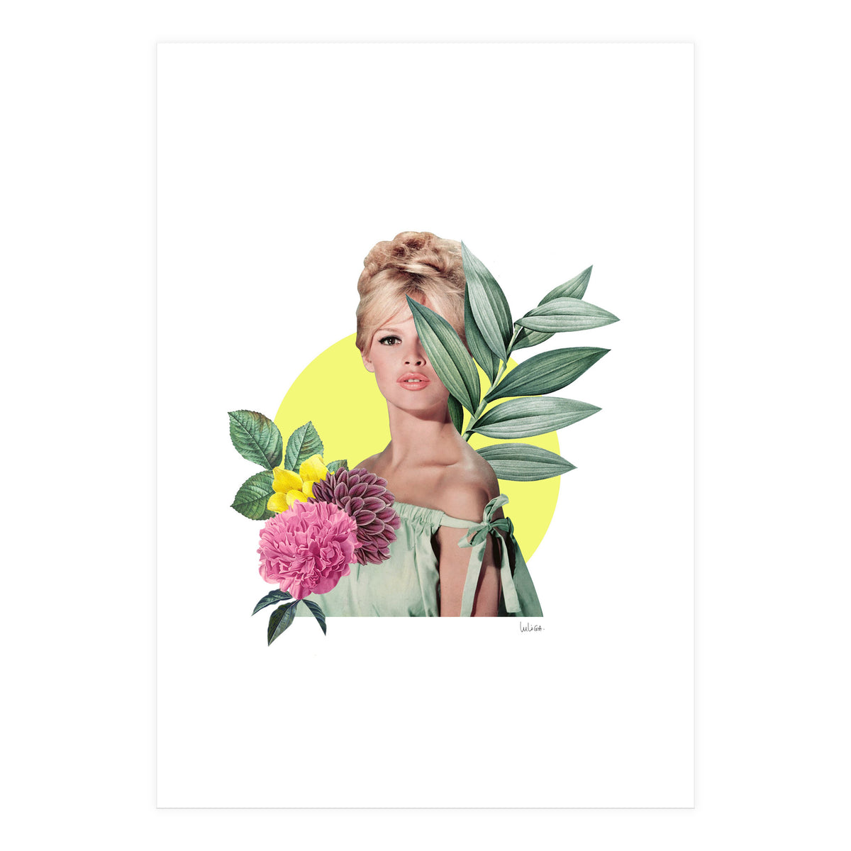 Brigitte Bardot Collage (Print Only)