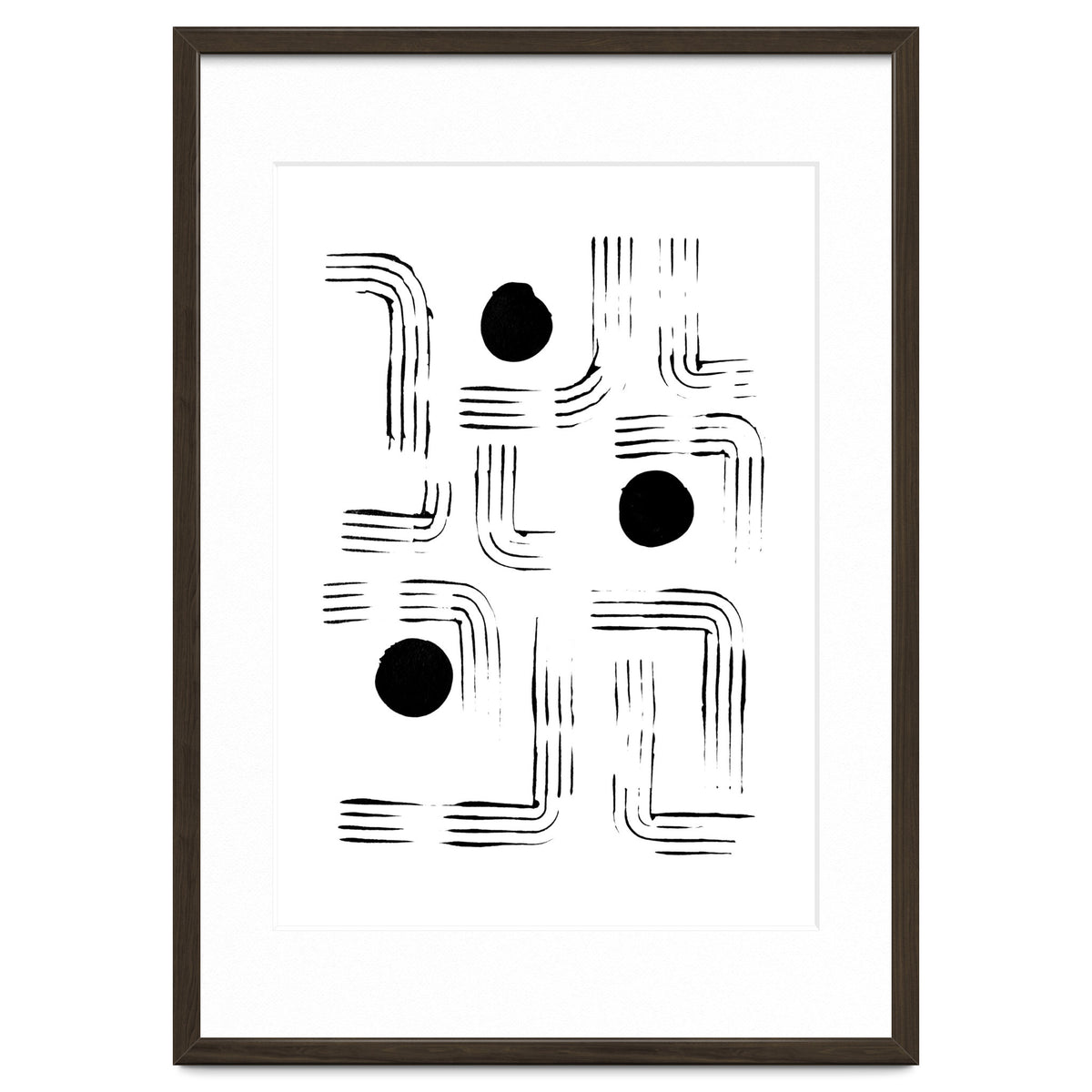 Mid-Century Modern Monochrome Print #1